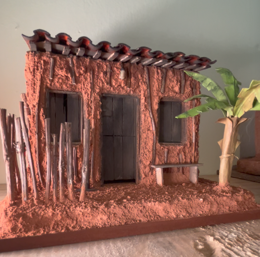Miniatura de uma casa de taipa